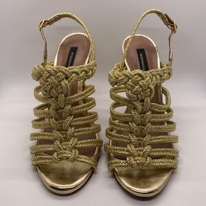 BCBGMAXAZRIA Heels Shoes Gold